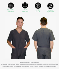 Unisex Multi-Pocket Scrub Top (Plus) | STYLE 7220X | V-Neck, Multi-Pocket Design | 2XL-4XL | Water Resistant | 12 Colors