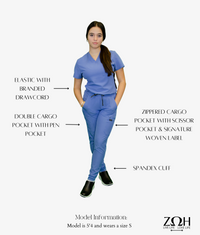 Women's Petite Jogger Pant | STYLE 7435P | Mid-Rise, Multi-Pocket Petite Fit | XXS-XL | Water Resistant