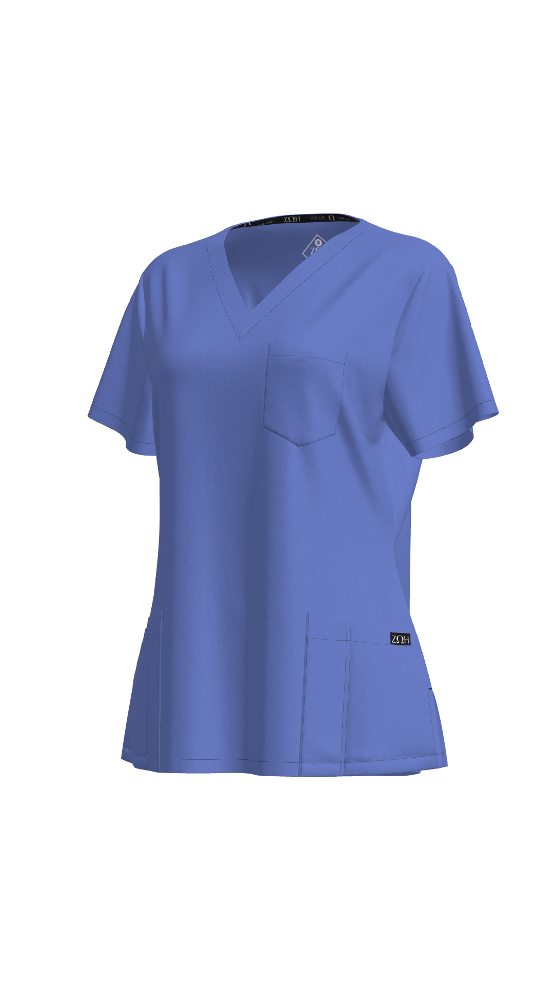 Women's Petite Scrub Top | STYLE 7225 | V-Neck, Multi-Pocket Petite Fit | XXS-XL | Water Resistant