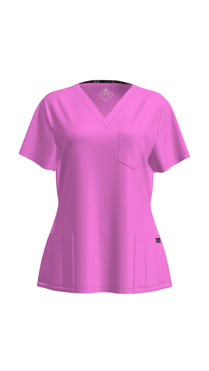 Women's Petite Scrub Top | STYLE 7225 | V-Neck, Multi-Pocket Petite Fit | XXS-XL | Water Resistant