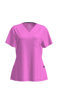 Woman's Petite Scrub Top (Plus) | STYLE 7225X | V-Neck, Multi-Pocket Design | 2XL-4XL | Water Resistant