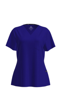 Woman's Petite Scrub Top (Plus) | STYLE 7225X | V-Neck, Multi-Pocket Design | 2XL-4XL | Water Resistant