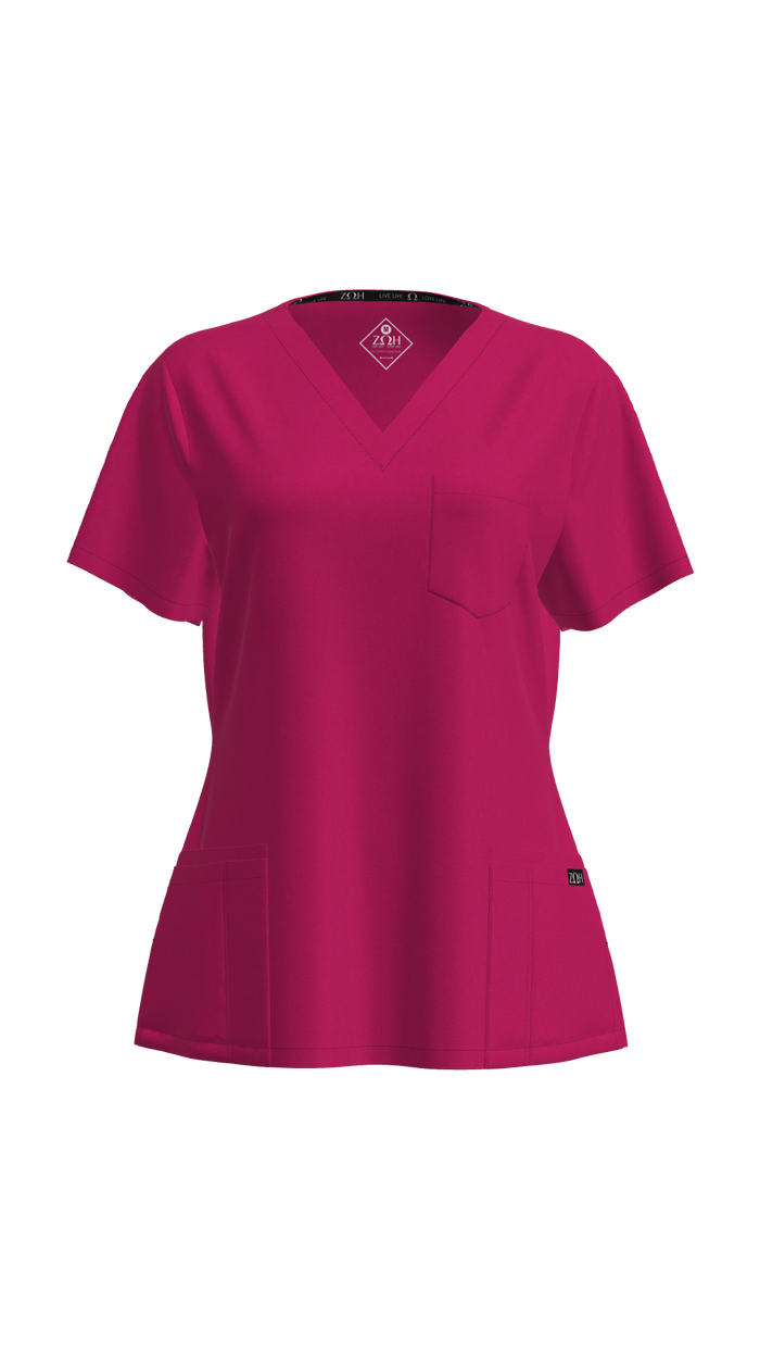 Women's Petite Scrub Top | STYLE 7225 | V-Neck, Multi-Pocket Petite Fit | XXS-XL | Water Resistant