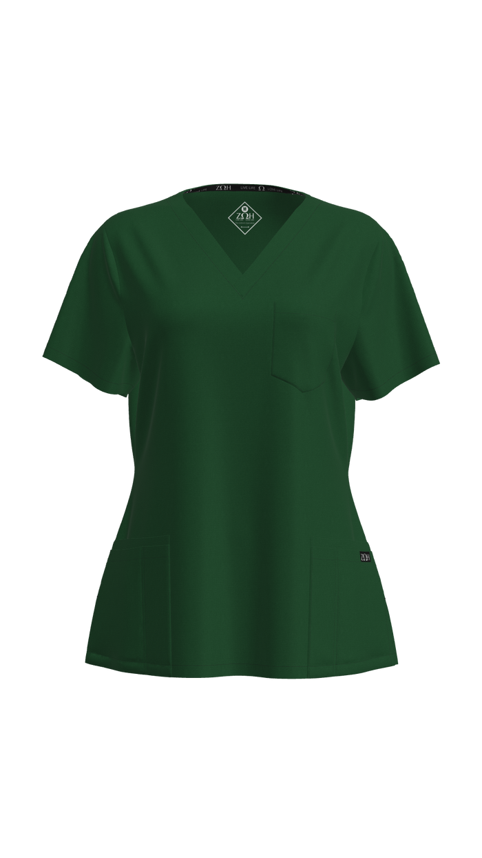 Woman's Petite Scrub Top (Plus) | STYLE 7225X | V-Neck, Multi-Pocket Design | 2XL-4XL | Water Resistant