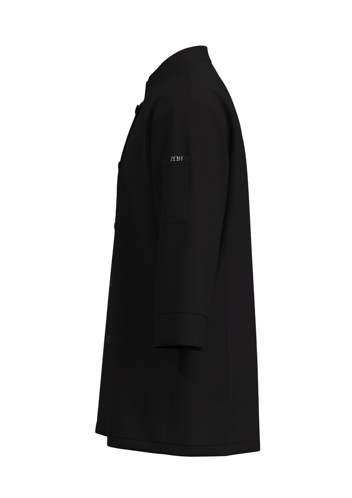 Unisex 3/4 Sleeve Chef Coat | STYLE 9100 | Lightweight, Breathable, Four-Way Stretch | Sizes XS-5XL | Black/White | Anti-Static, Liquid Resistant