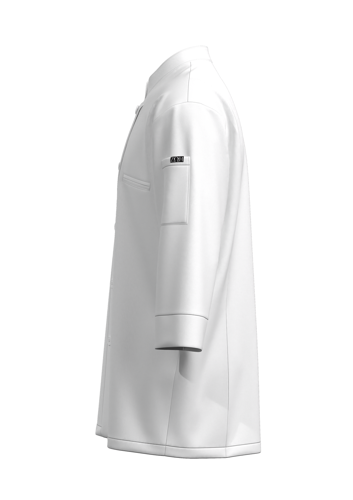 Unisex 3/4 Sleeve Chef Coat | STYLE 9100 | Lightweight, Breathable, Four-Way Stretch | Sizes XS-5XL | Black/White | Anti-Static, Liquid Resistant