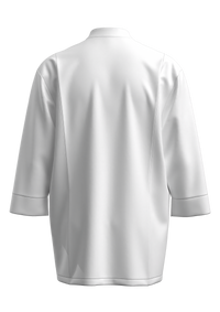 Unisex 3/4 Sleeve Chef Coat | STYLE 9100 | Lightweight, Breathable, Four-Way Stretch | Sizes XS-5XL | Black/White | Anti-Static, Liquid Resistant