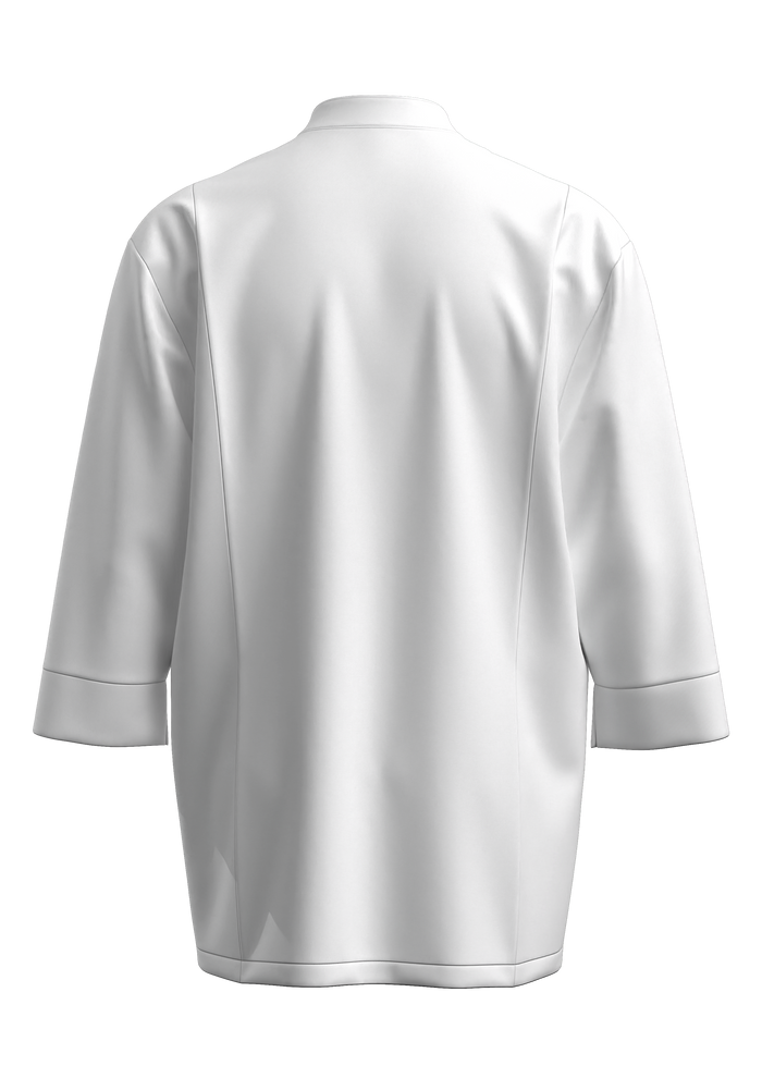 Unisex 3/4 Sleeve Chef Coat | STYLE 9100 | Lightweight, Breathable, Four-Way Stretch | Sizes XS-5XL | Black/White | Anti-Static, Liquid Resistant