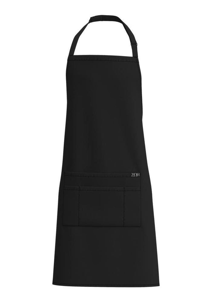 Unisex Multi Pocket Bib Apron | STYLE 9960 | Adjustable Neck Strap, Lightweight, Liquid Resistant | Black/White/Red