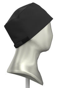 Unisex Pillbox Cap | STYLE 9910 | Adjustable Back, Ponytail Insert, Vented Mesh Top | One Size | Black, White | Liquid Resistant