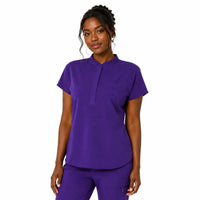 ELEMENT - Women's Mandarin Scrub Top | STYLE TALIA | Zip Front, Cinchable Hem, Loose Fit | 2XS-4XL